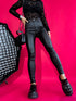 Black imitation leather trousers "WINTER BOOM" HM1005